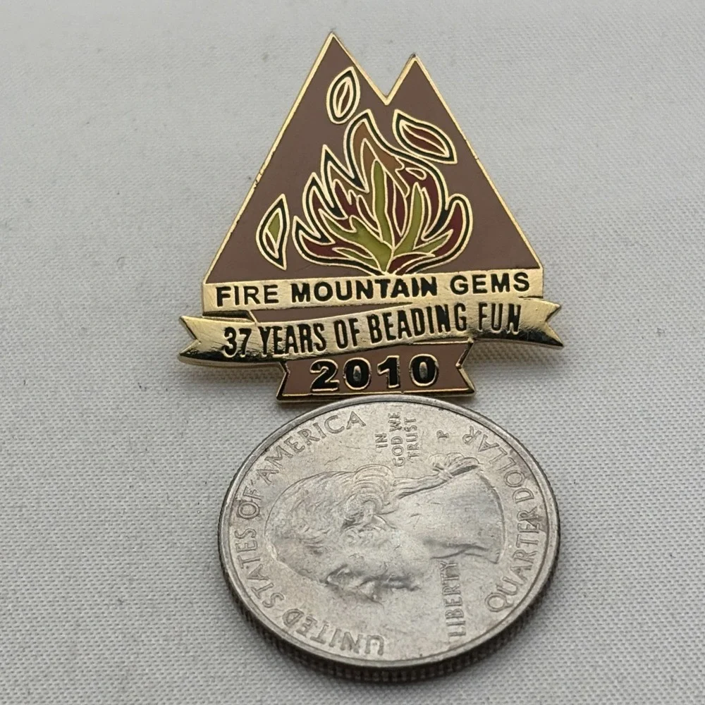 2010 Fire Mountain Gems 37 Years Of Beading Fun Lapel Hat Pin